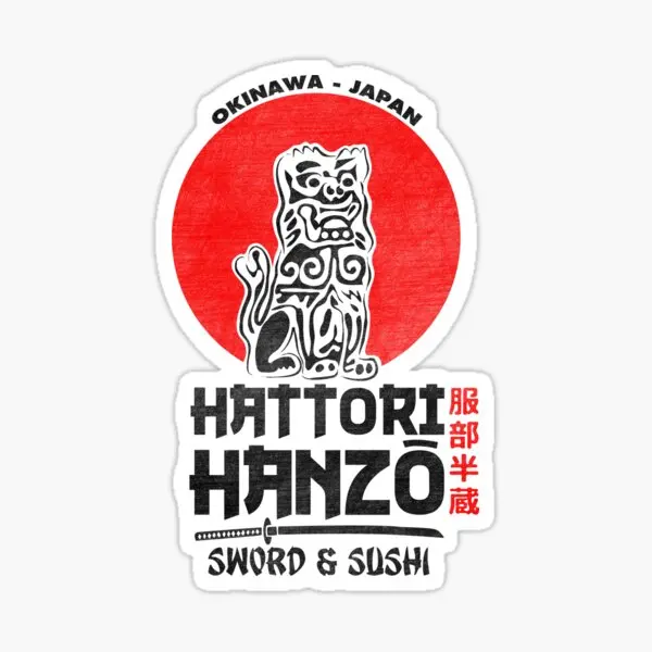 Hattori Hanzo 5 uds pegatinas para sala de estar parachoques coche estampado divertido botellas de agua habitación fondo de dibujos animados Anime ventana niño hogar
