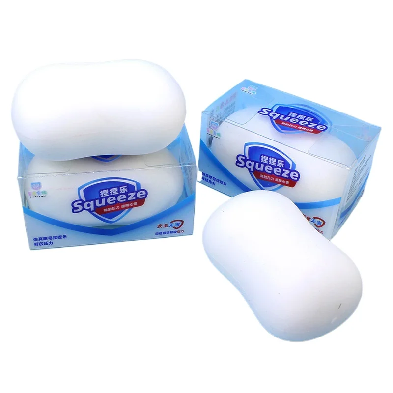 Neue Squishy-Seife: Stressabbauendes Fidget-Spielzeug, Weiche Simulierte Seife zum Quetschen, Anti-Stress Langsam Zurückfederndes Entspannungsspielzeug, Geschenke