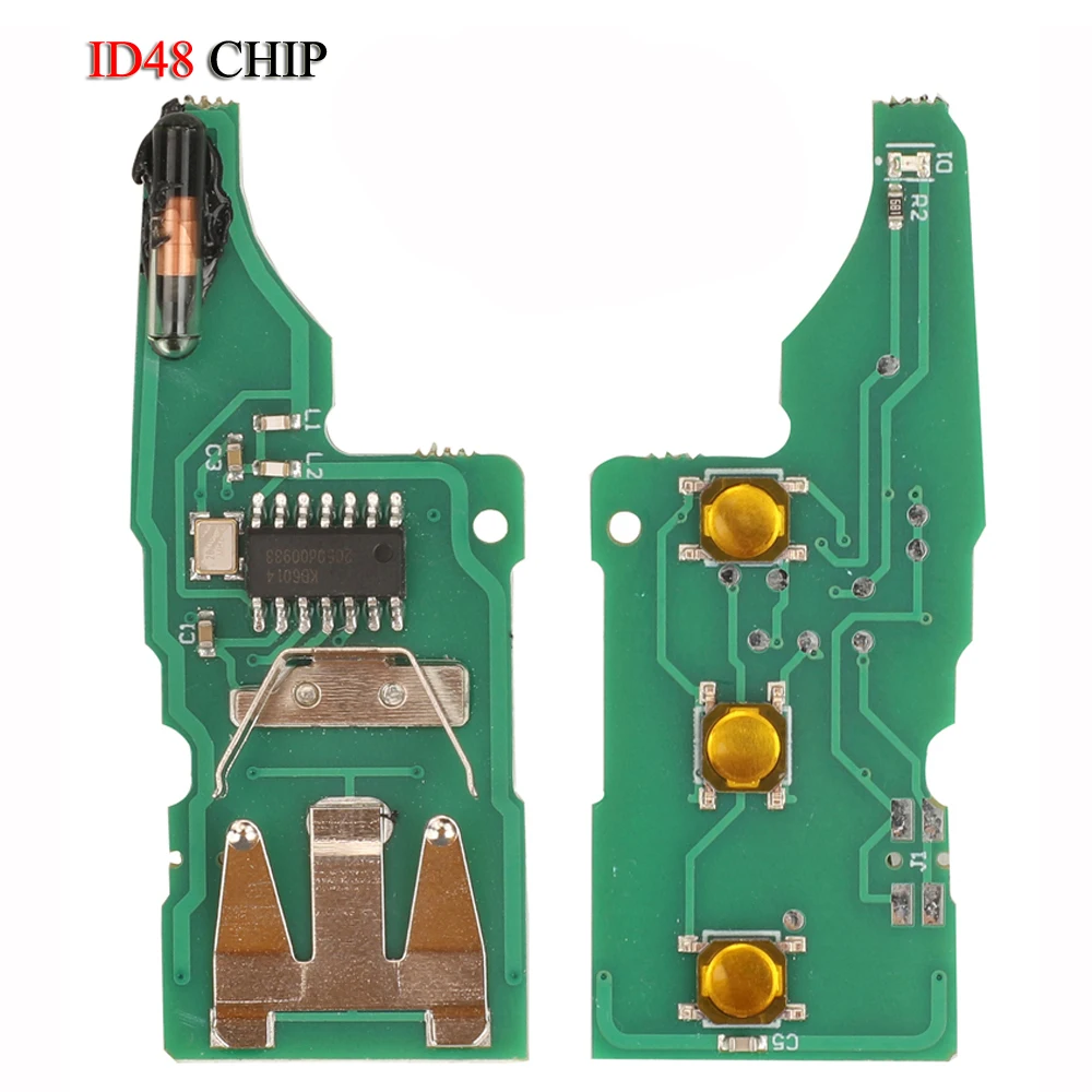 jingyuqin 3T 0837202 5K 0837202 AD / 202Q Fernbedienung Autoschlüssel für VW Käfer Eos Golf 6 Jetta Tiguan Seat Skoda Fabia 434 MHz ID48 Chip