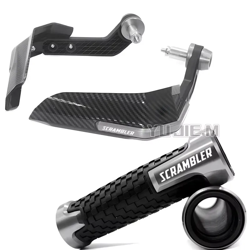 For Scrambler 800 1100 ICON 800 Deser (LOGO Scrambler)Motorcycle Handguard Grips Handle Shield Hand Guard Protector Windshield