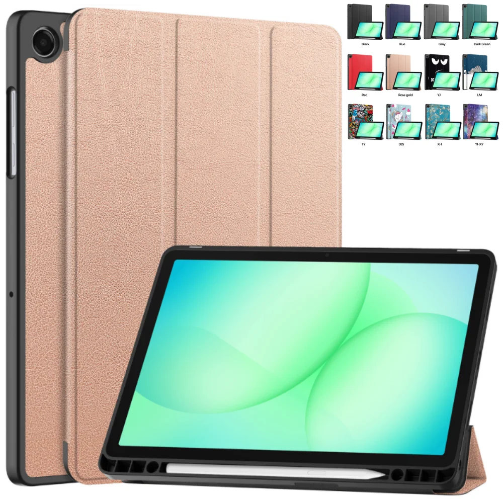 

Case for Samsung Galaxy Tab A11 Plus 11 inch SM-X230 SM-X236 2025 A11+ 11" TPU Leather Triple Fold Magnetic Cover with Pen Slot