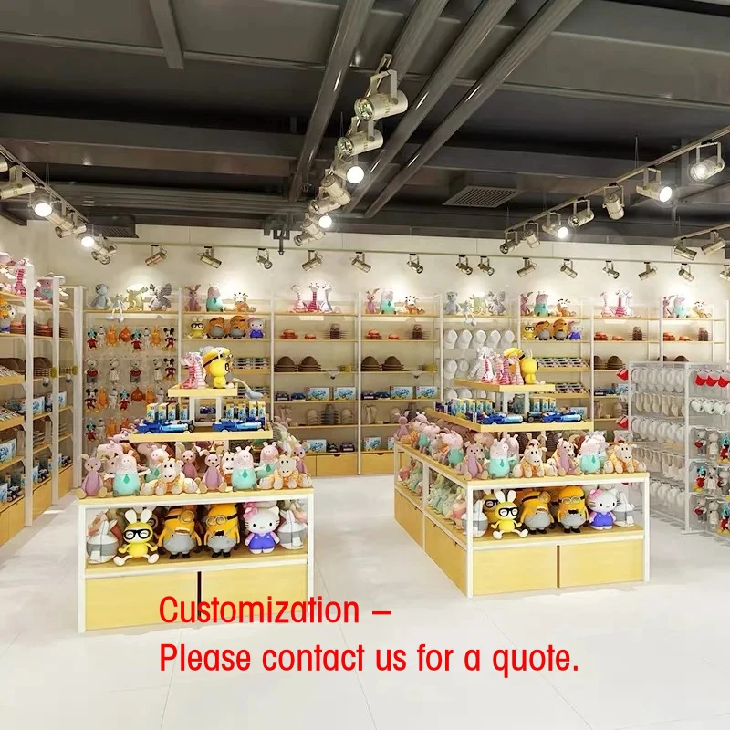 custom.New Curved Miniso Shelf Promotion Table Display Rack