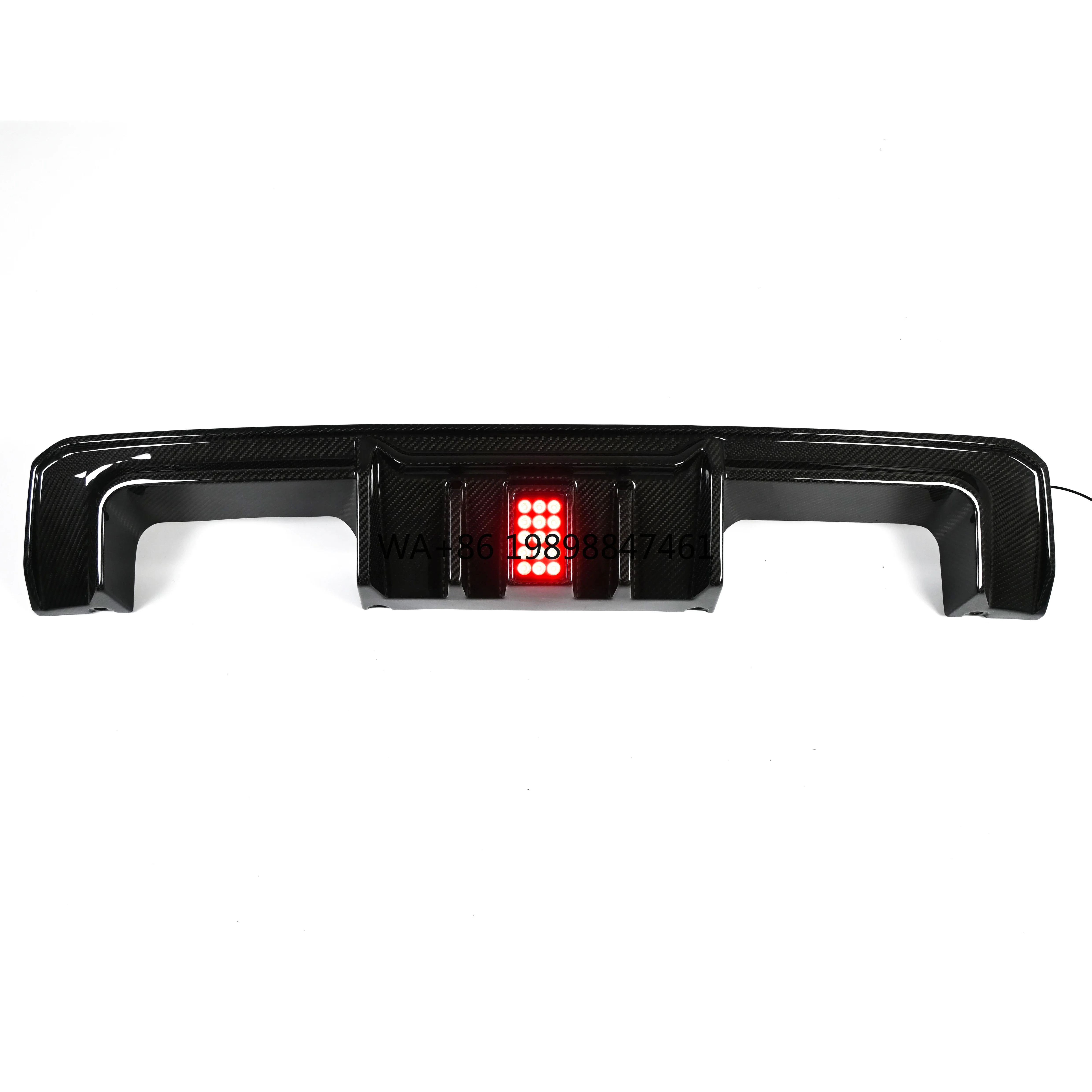 

2021-2024 for BMW G80 M3 G82 M4 R44 Style Real Dry Carbon Fiber Rear Bumper Lips with Light Exterior Accessories Diffuser
