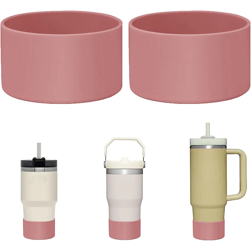 New Silicone Cup Boot Bottom Anti-slip Protective Sleeve Cover For 40oz Tumbler Thermos Cup 30oz 20oz Water Bottle 7.5cm/9cm