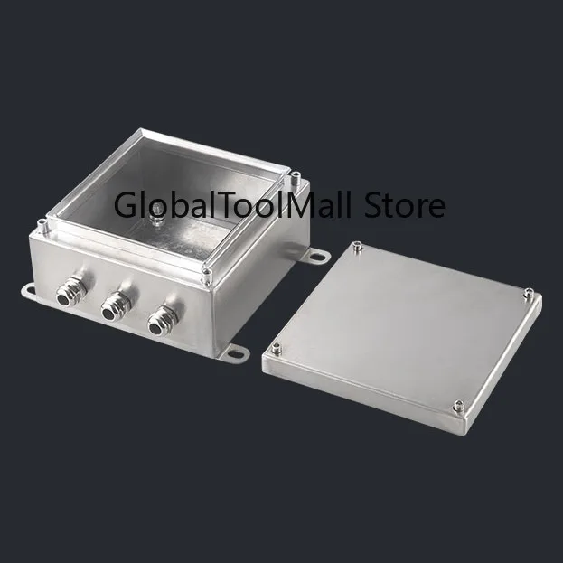 HUACHI Stainless Steel Enclosure Box IP65 Waterproof Dustproof Electrical Junction Box for Outdoor Use