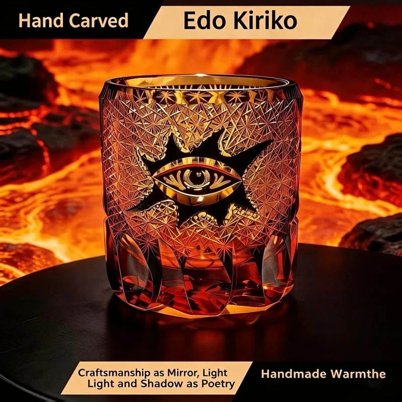 Amber Devil'S Eye Crystal Whiskey Glass Luxury Limited Edition Collection level handwork Wineglass Wine Cup Dropshipping