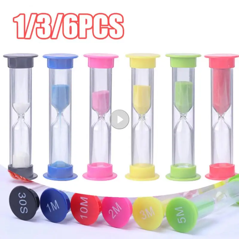 0.5/1/2/3/5/10 Minute Colorful Hourglass Sandglass Sand Clock Timers Sand Shower Timer Tooth Brushing Timer Children Home Decors