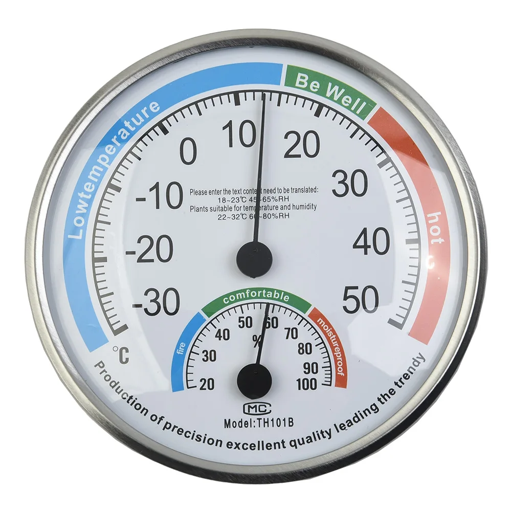 Reliable Analog Hygrometer Thermometer, Room Climate Monitoring, Clear Scale Display, Suitable for Home and Office