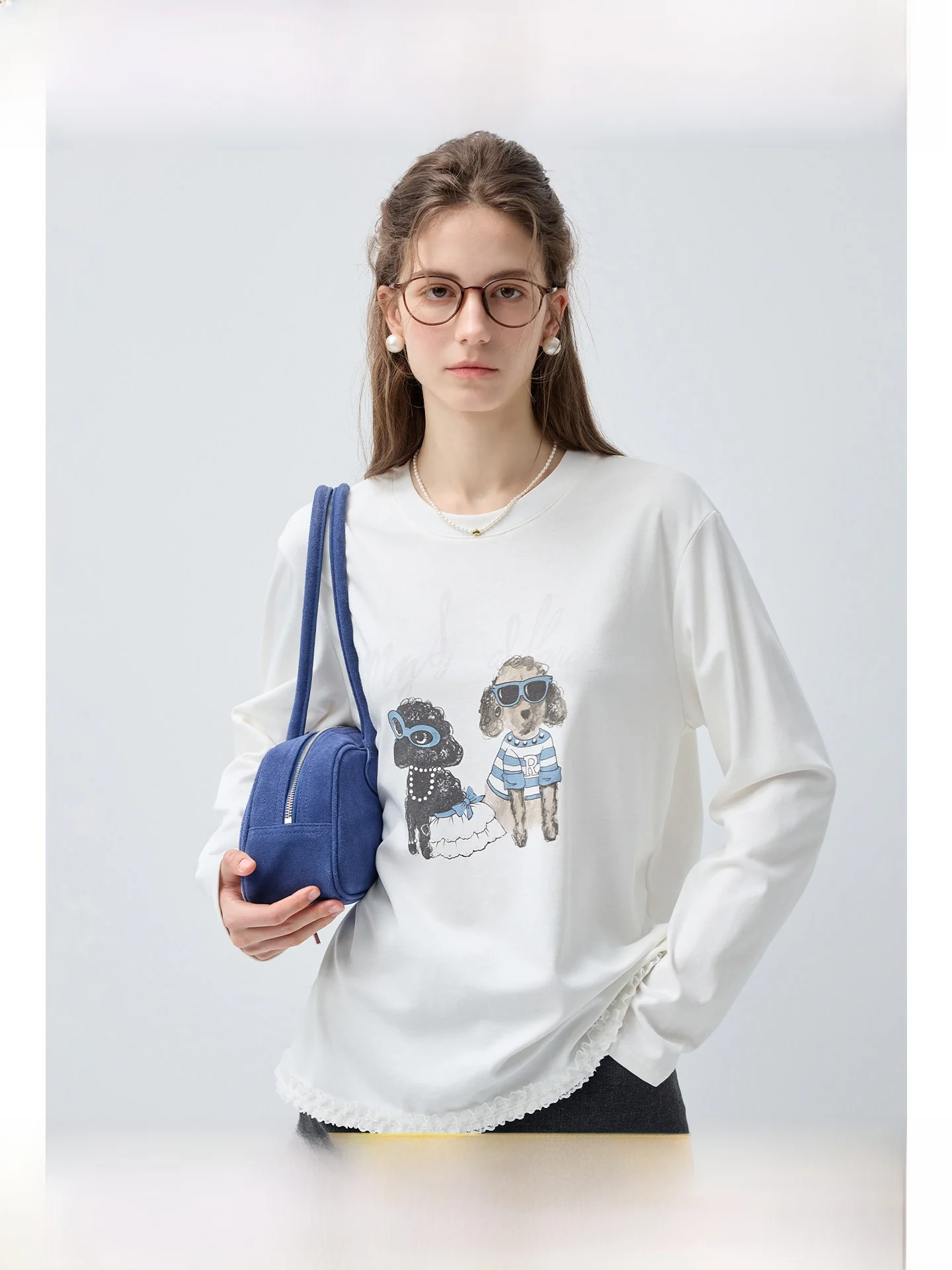 

plus Size Women's Long Sleeve T-Shirt Casual round Neck Loose Fit Spring Slimming Top Comfortable Breathable Fashionable