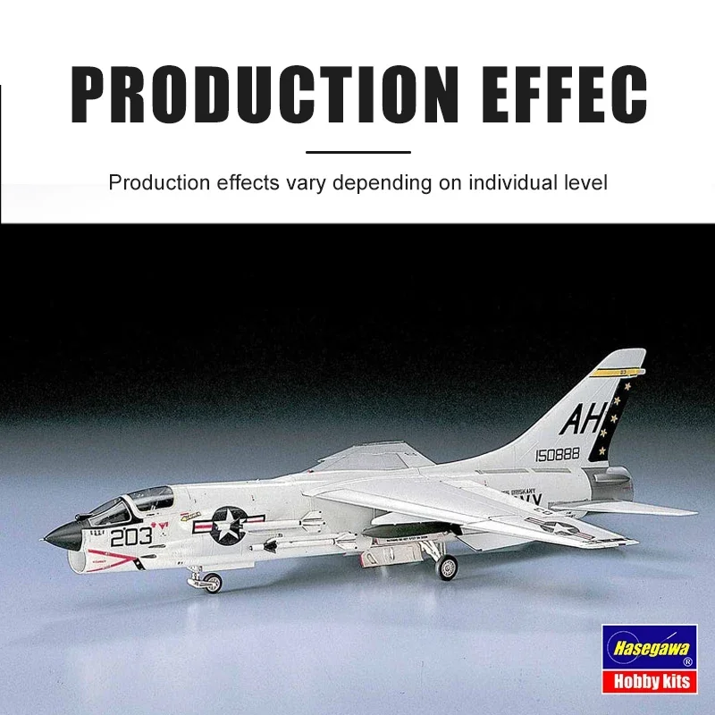 Hasegawa Assembled Aircraft Model Kit 00339 F-8E Crusader Fighter 1/72