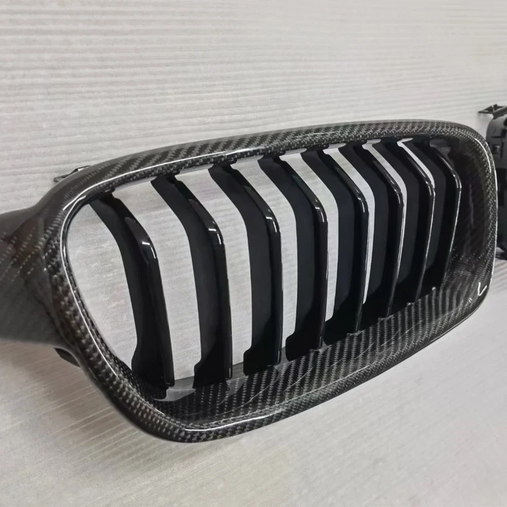Front Bumper Grill for BMW F30 320 320Li Carbon Fiber Grille Car Accessories