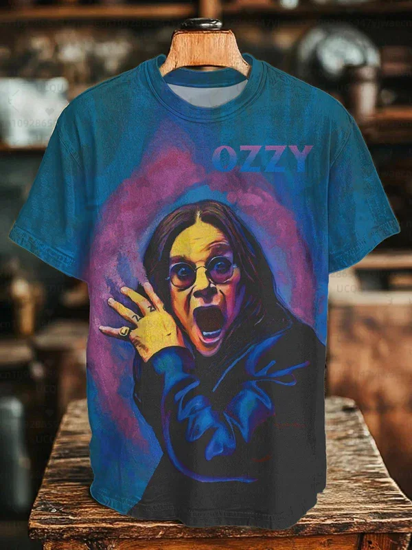 الصيف الرجال النساء قصيرة الأكمام Ozzy Osbourne المغني طاقم الرقبة عادية ثلاثية الأبعاد طباعة التعادل صبغ تي شيرت الهيب هوب القمم #2