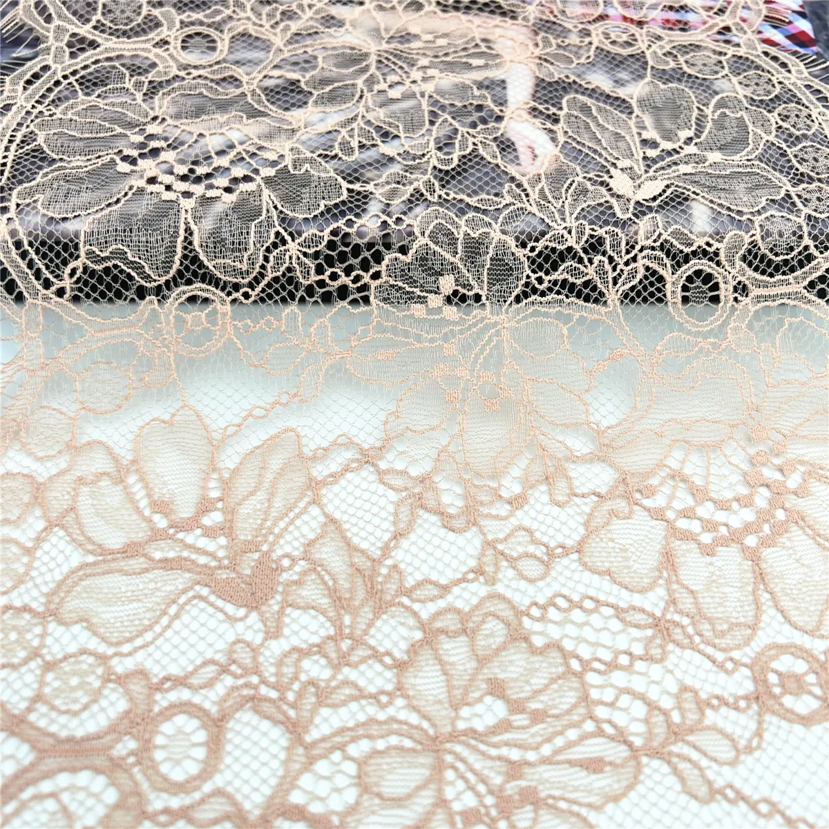 3y/Lot Width 21.50cm Dark Skin Underwear Lace Eyelash Trim Lingerie Sewing Craft DIY Apparel Fabric Bra Lace Non-Elastic