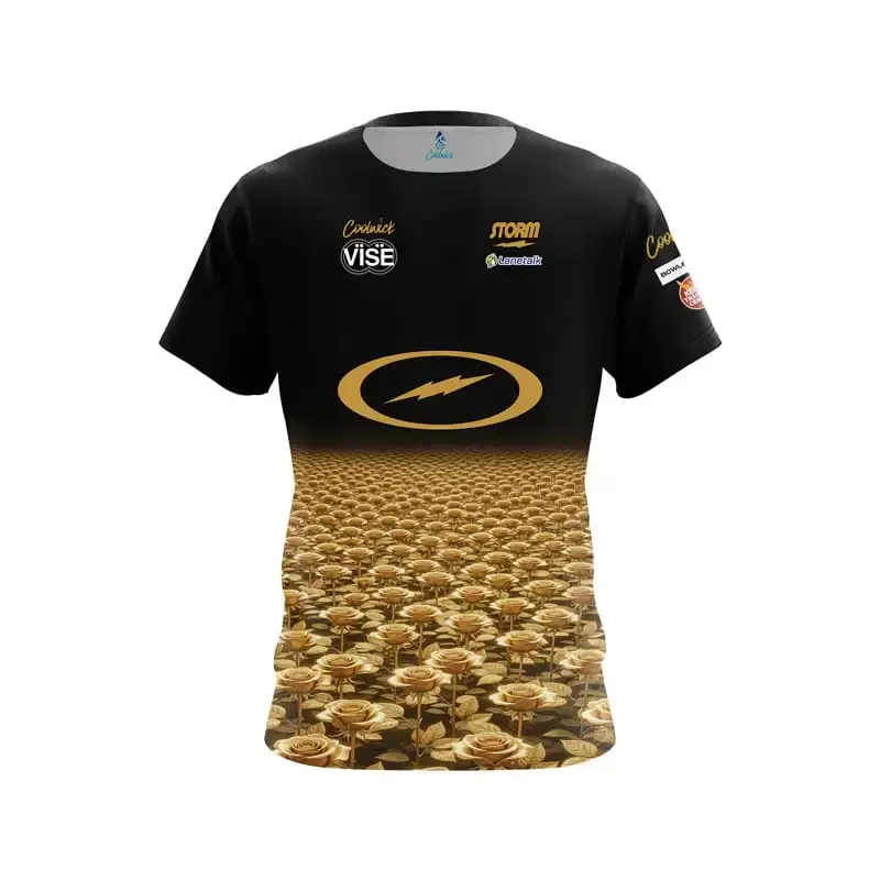 Neues Coolwick Storm Bowling Sport-Trikot, schwarzes Lightning-Logo, kurzärmliges T-Shirt, Performance Pro Player Casual Family Kids Tees – Detail 6