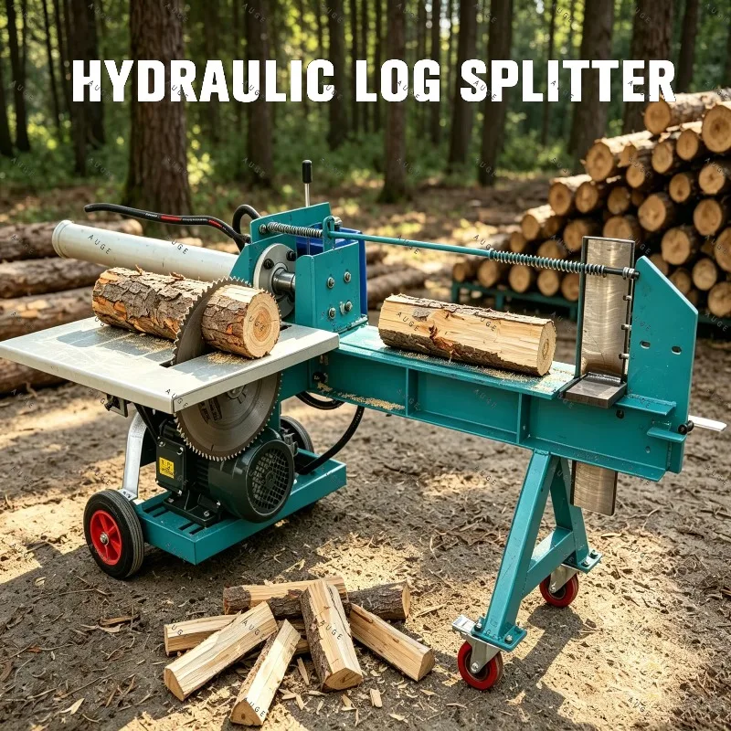 Household Wood Spliter Hydraulic Log Splitter Machine Electric Log Cutting and Splitting Machine Firewood Spliter