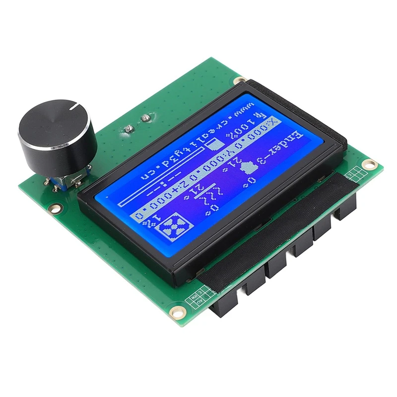 شاشة عرض ملحقات الطابعة ثلاثية الأبعاد شاشة عرض LCD للطابعة ثلاثية الأبعاد مع لوحة تحكم، 12864 شاشة زرقاء لـ Ender 3، 3s، 3X، 3 P