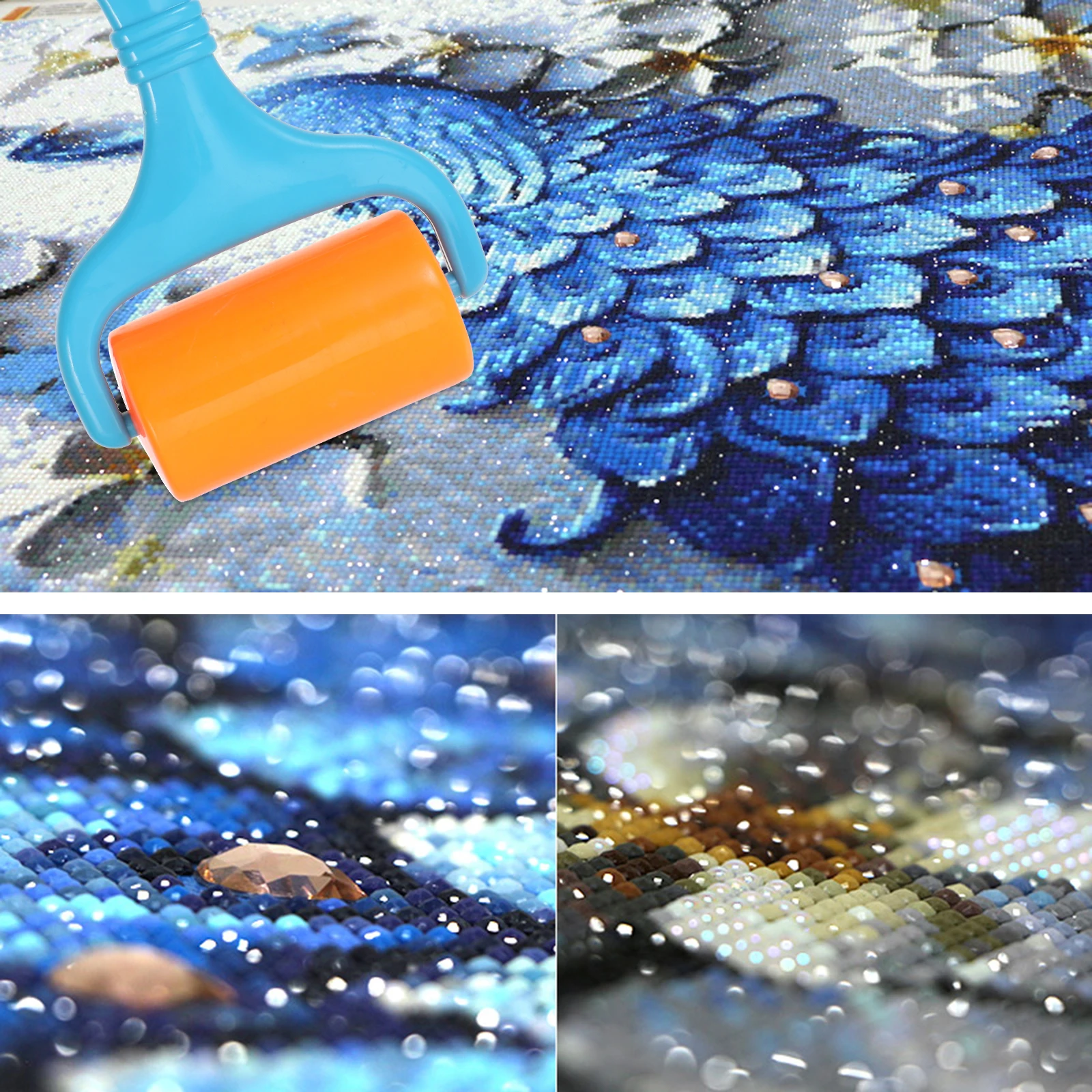 

3pcs DIY Roller Quilting Brushes Pressure Wheel Pp Drill Machine Ink Roller Stamping Brayers Non Slip H Safe