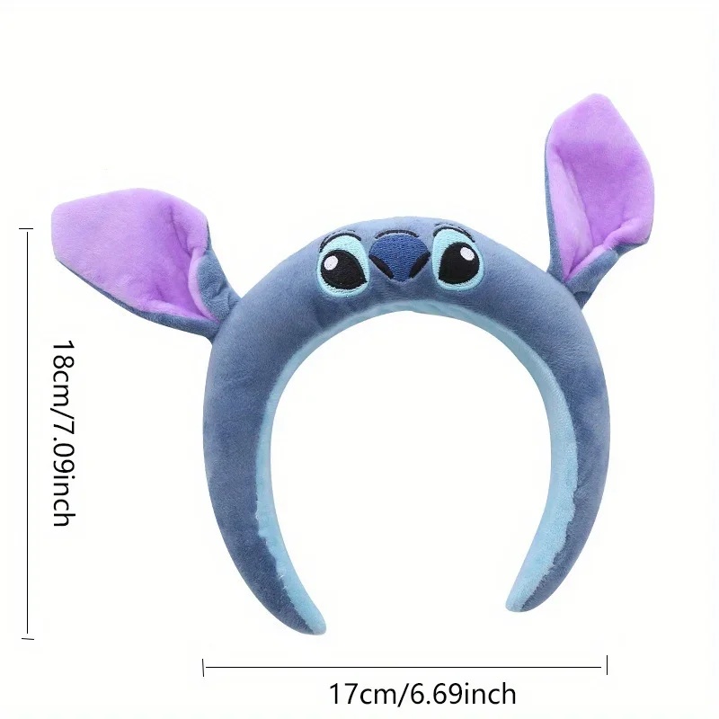 Diadema de Stich de Disney, diadema divertida de dibujos animados, diadema decorativa, diadema antideslizante de felpa, regalo para niñas, 1 ud.