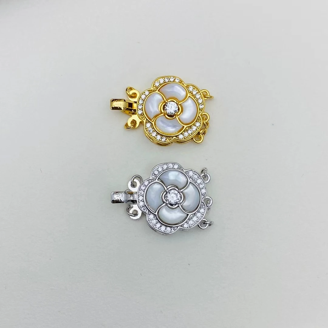 

Оптовая продажа, три ряда, сделай сам, стерлинговое серебро 925 пробы, кулон, ожерелье, браслет, застежка, крючок, аксессуары для жемчуга 3-7 мм, 5 шт./лот