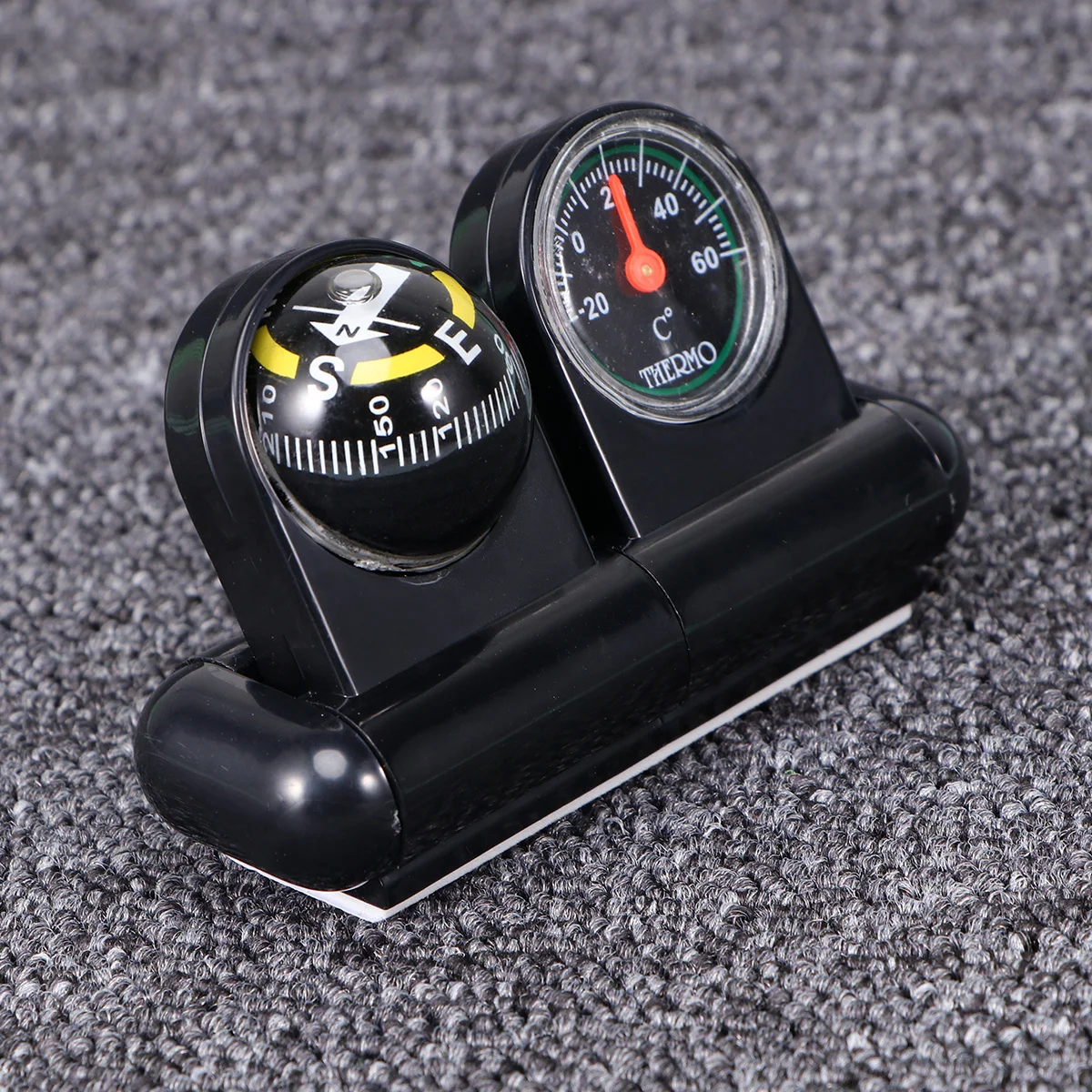 

Car Dual Guide Ball with Thermometer and Compass Auto Navigation Tool for Vehicle Dashboard Direction and Temperature Reading