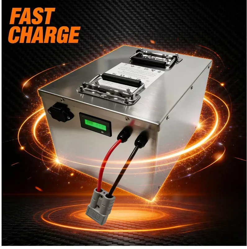 36V 100Ah LiFePO4 Battery | 7000W Peak | E-Moped, Bike, Scooter & Tricycle | 10A Charger Included | 4000+ Cycles | Safe BMS Prot