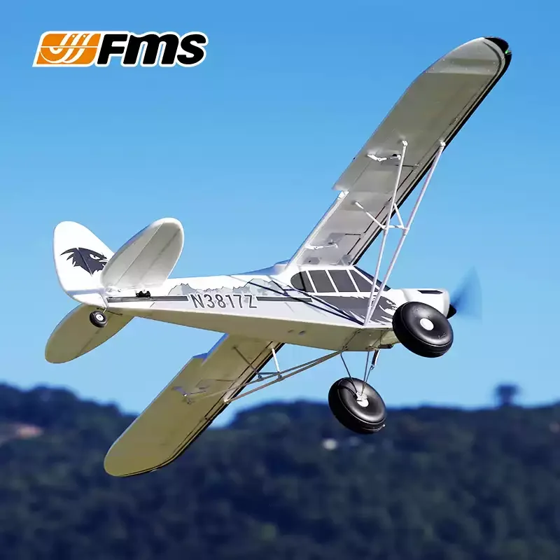 Fms 1300mm Pa-18 Super Cub Rc Airplane Fixed-Wing Remote Control Aircraft Large Tire Trainer Plane Beginner Rc Model Hobby Toys