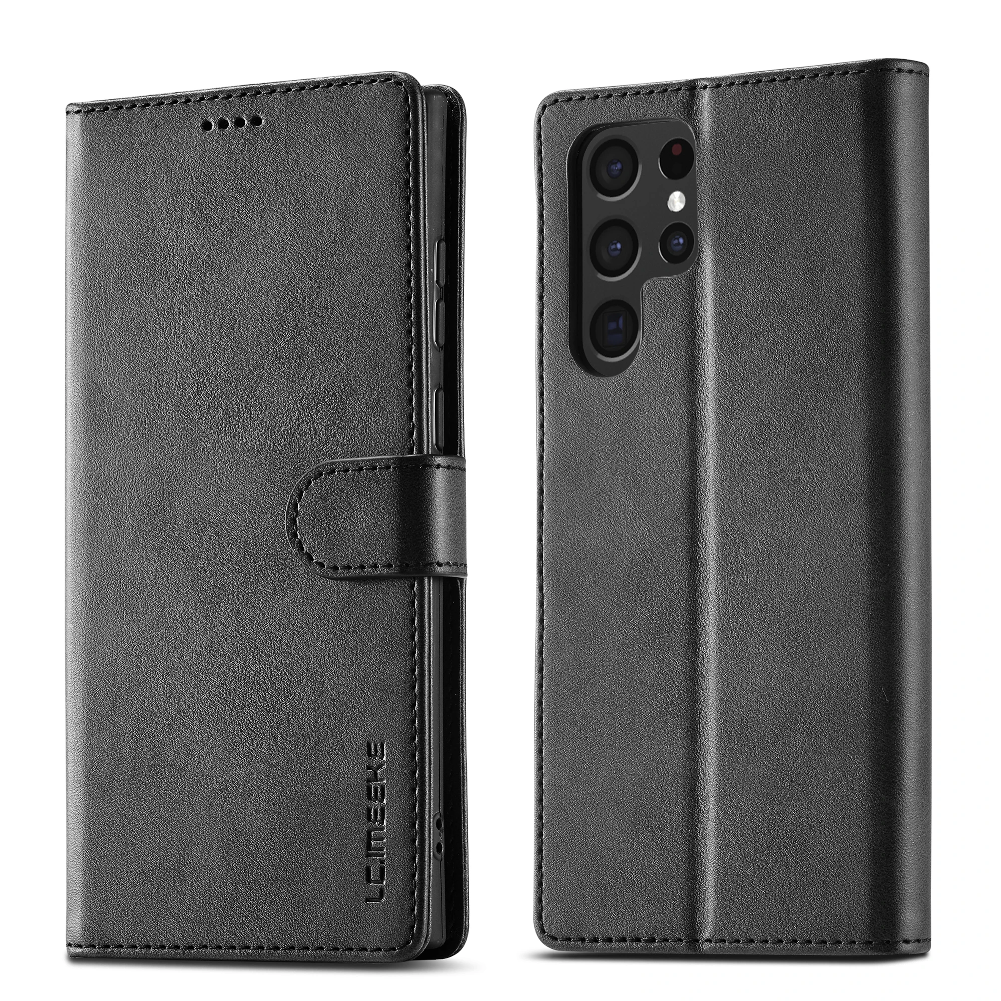 Business Leather Case for Samsung Galaxy S26 S25 Ultra S24 FE S23 Plus A17 A16 A26 A36 A56 A37 A57 Flip Wallet Card Phone Cover