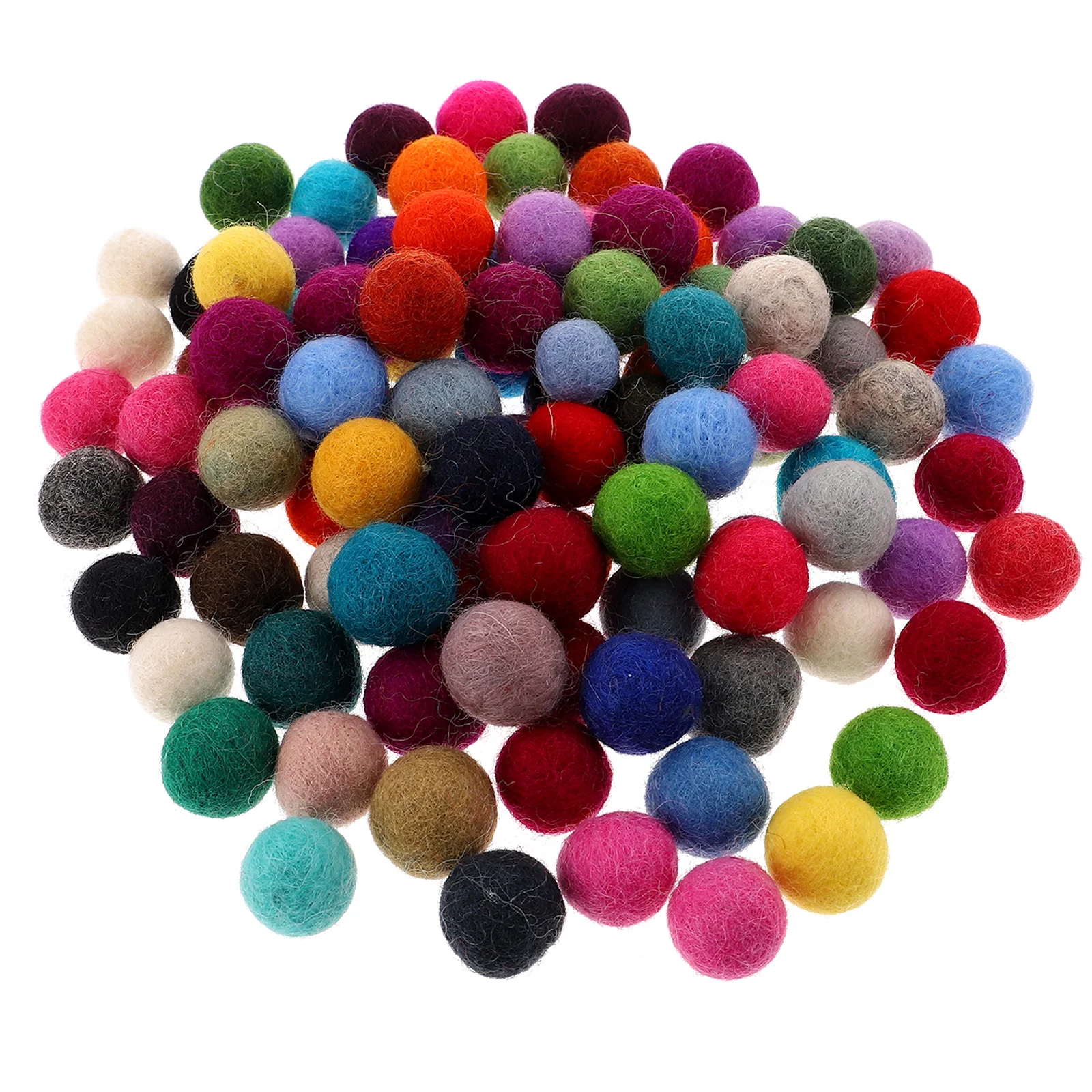 

100 Pcs 2 Cm Wool Ball Cotton Balls DIY Pendant Felt Brooch Hairpin Decorations Decorative Decors Child Garland