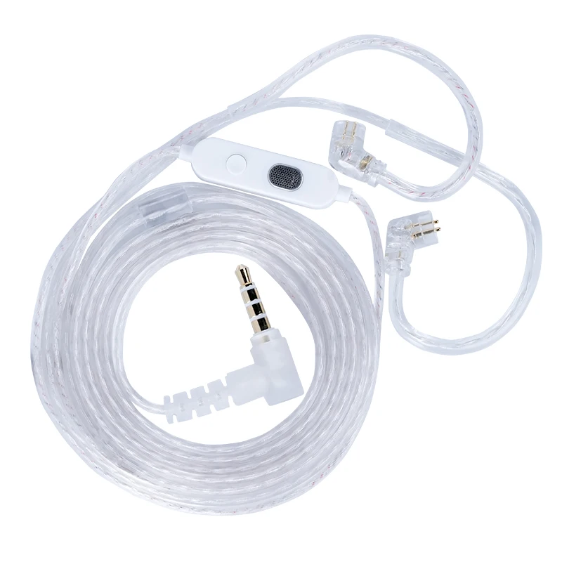 KZ-M2 Silver-plated upgrade cable with Type C/3.5MM dual microphone for EDX Pro X AS16 Pro PRX Zenith
