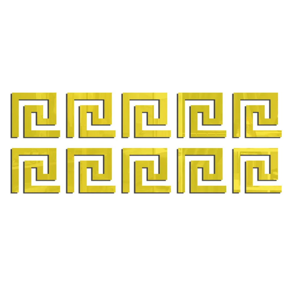 

10X Self-adhesive Acrylic Wall Decor Sticker Mirror Waist Line Living Room Bedroom Home Edge Strip Corner Lines Wall Decals