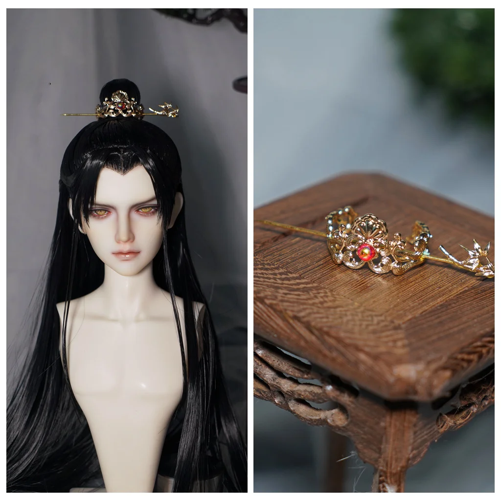 1/3 Scale BJD Ancient Costume Hair Crown Samurai Wig Accessories Headwear For SD17 Big Girl SSDF ID72 Uncle Doll A1306