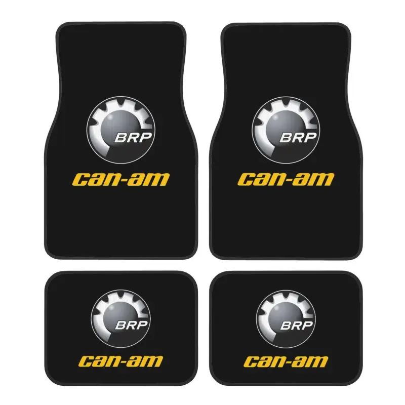 BRP Can-Am Team Print Car Floor Mats Set of 4 Pcs Auto Non Slip Front and Rear Foot Mats Rugs Universal Car Accessories Decor