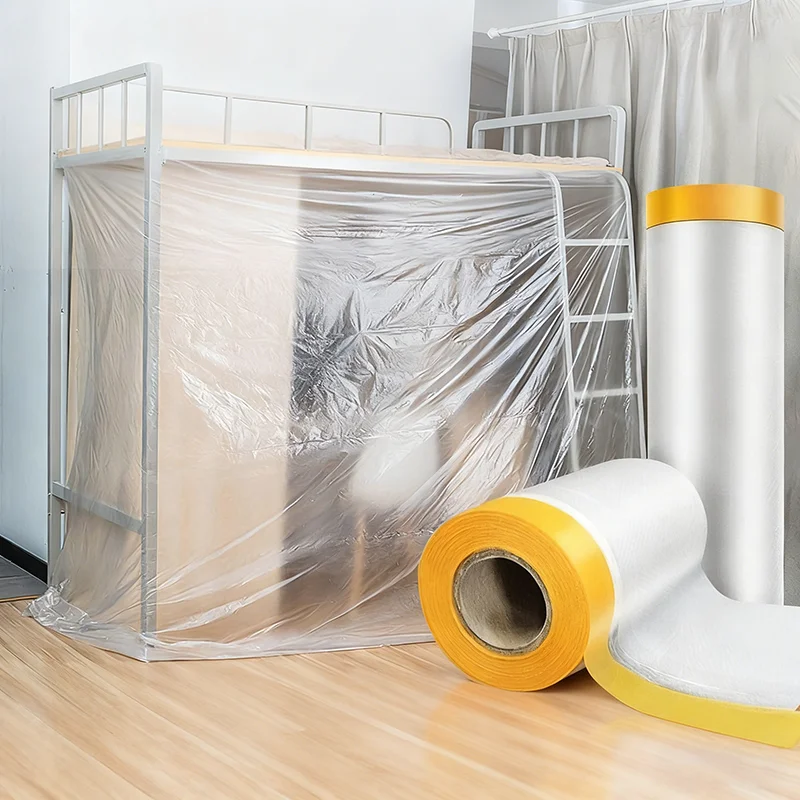 

Dustproof and paint-protective film, spray paint furniture, dormitory, high-temperature resistant masking paper, sticky masking