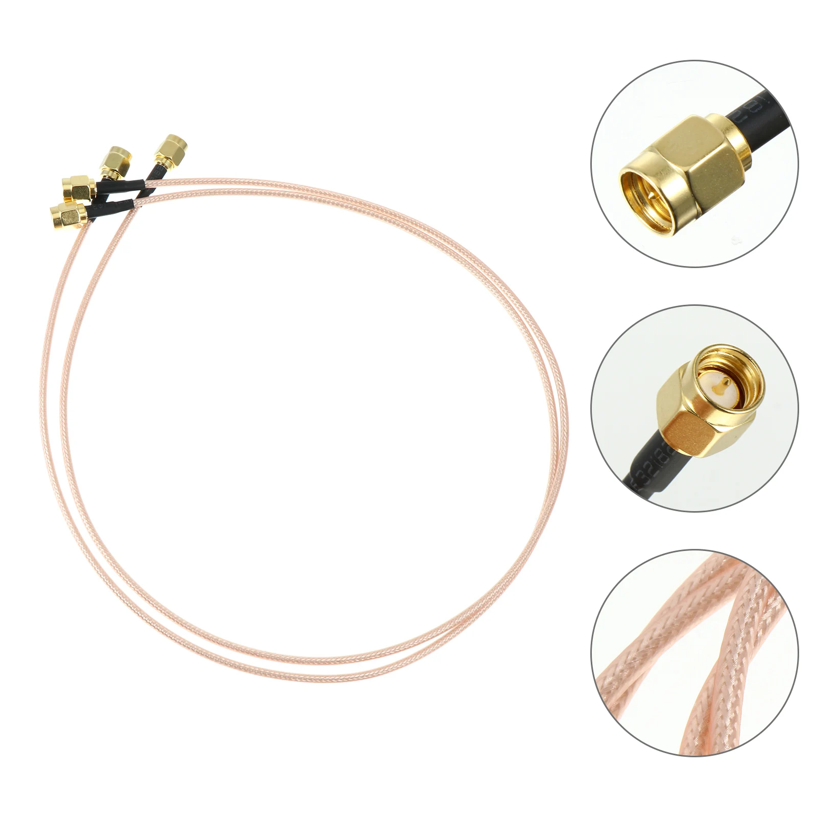 

2 Pcs SMA Male to Male Cable Adapter Antenna Jumper Wire RG316 1.6ft 20inch Copper Connector WiFi LAN