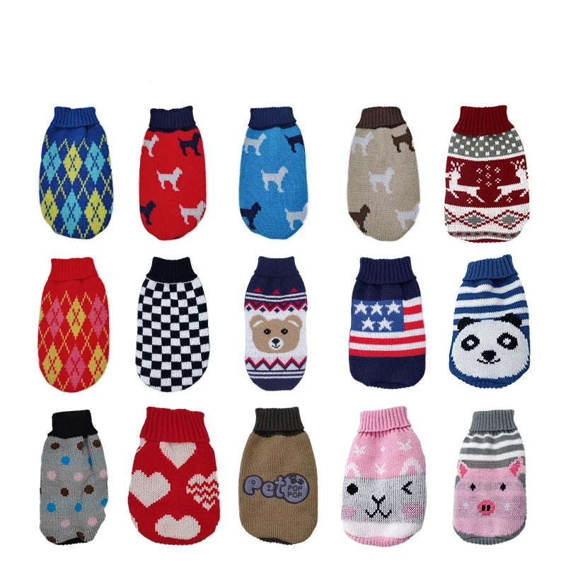 Christmas Cat Dog Sweater Pullover Winter Dog Clothes for Small Dogs Chihuahua Yorkies Puppy Jacket Pet Clothing Ubranka Dla Psa