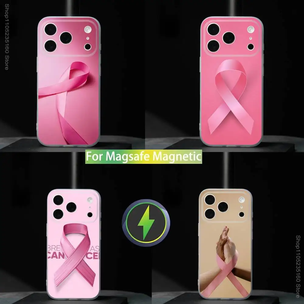 

Girl Breast C-Cancer Pink For iPhone 11,12,13,14,15,16,17,Pro,Max,Plus,Mini,SE4,E Phone Case With Magsafe Wireless