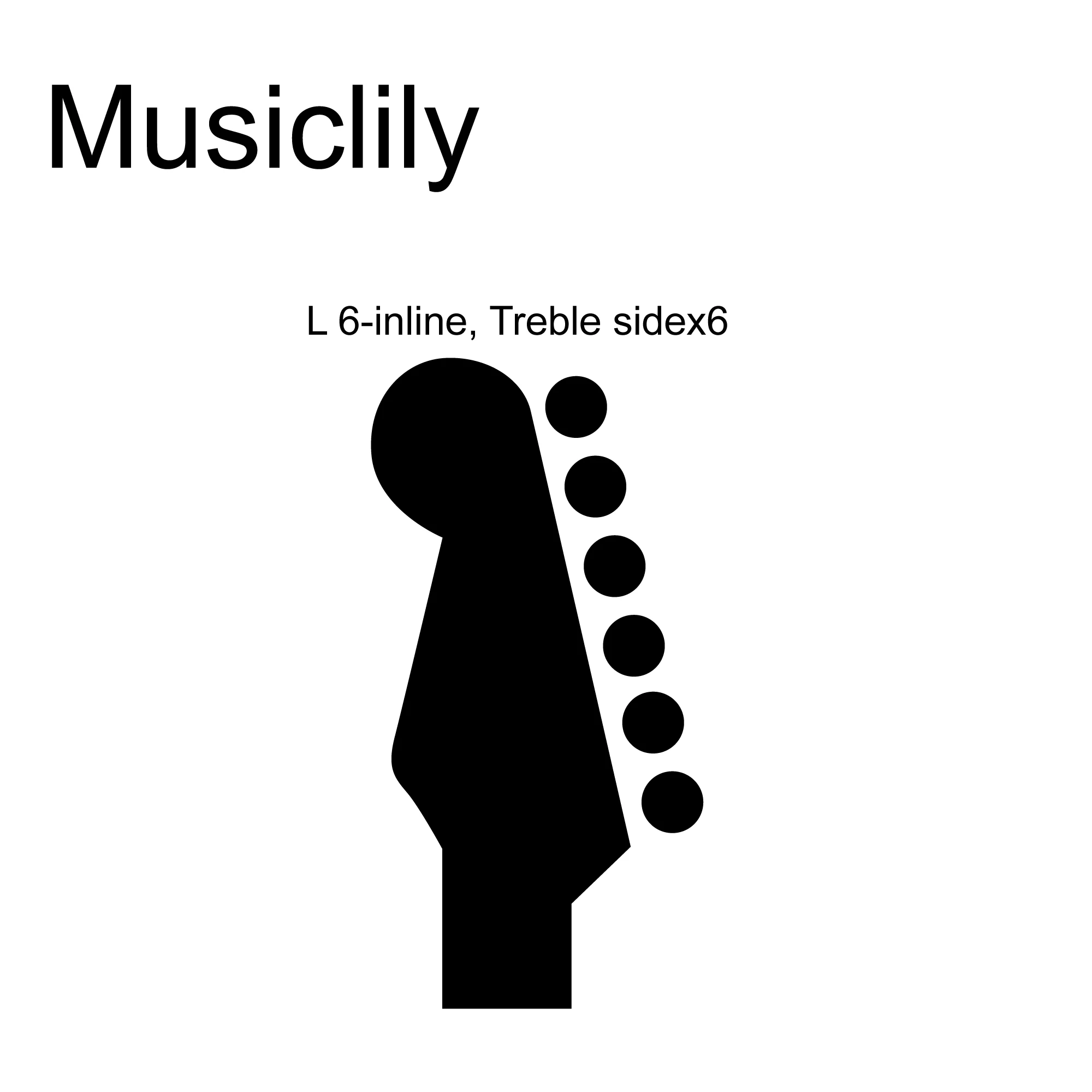 Musiclily Pro R18K 6R/6L 6-in-Line 18:1 Übersetzungsverhältnis 2-Pin Vollversiegelte Mechaniken Stimmwirbel für Fender ST Tele – Detail 2