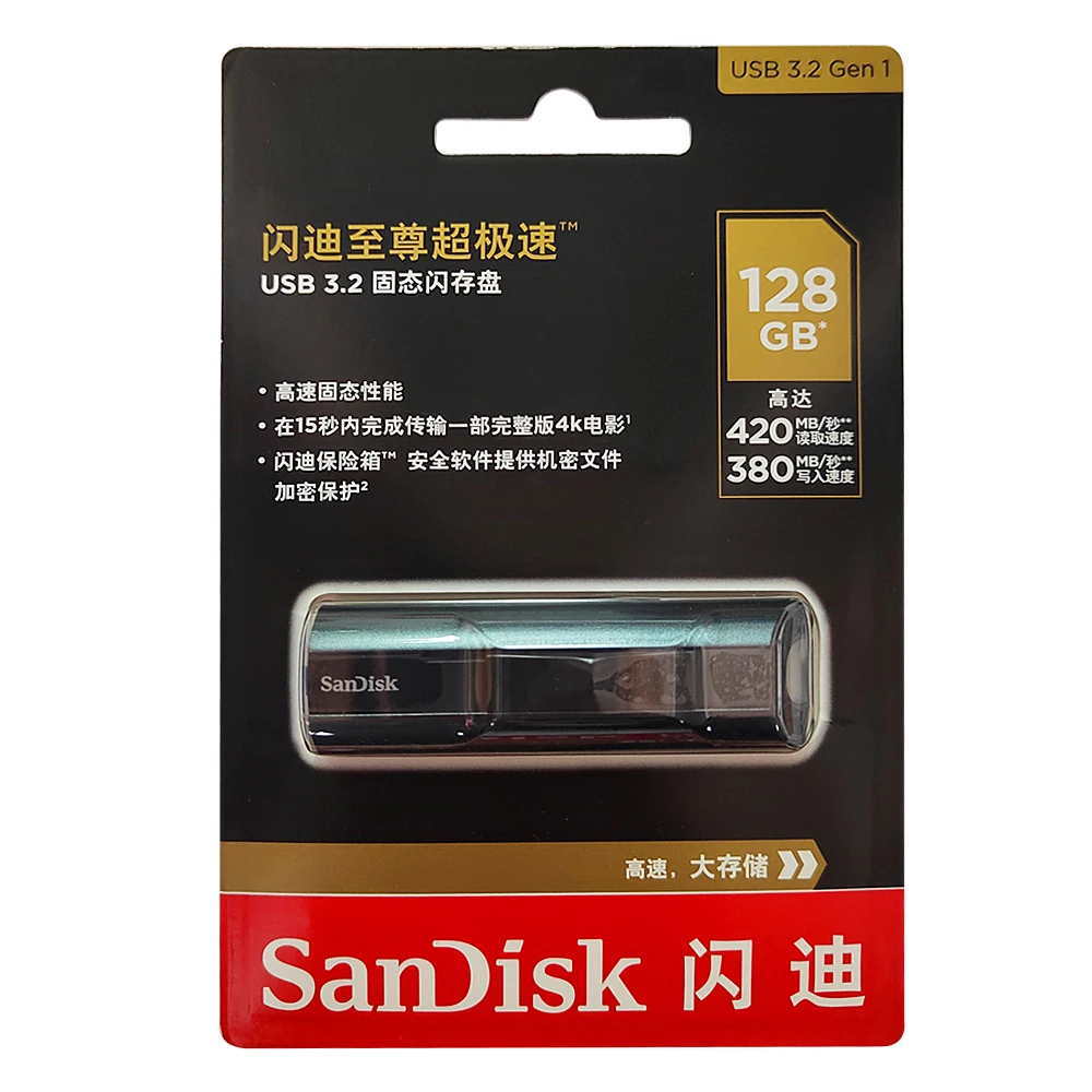 Imagem -06 - Sandisk-extreme Pro Usb 3.2 Gen Solid State Flash Drive Pendrive Memory Usb Stick 128gb 256gb 512gb 1tb Alta Velocidade 420 Mbps