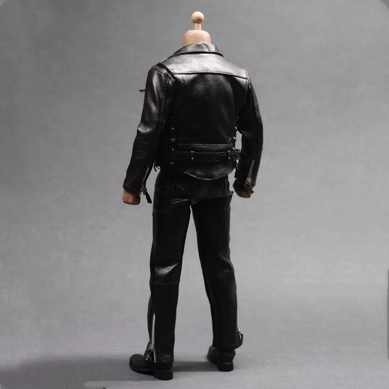 1/6 Bilancia Arnold Giacca In Pelle Nera Abiti Modello Giocattoli Per 12 "Action Figure Corpo ASTOYS AS044