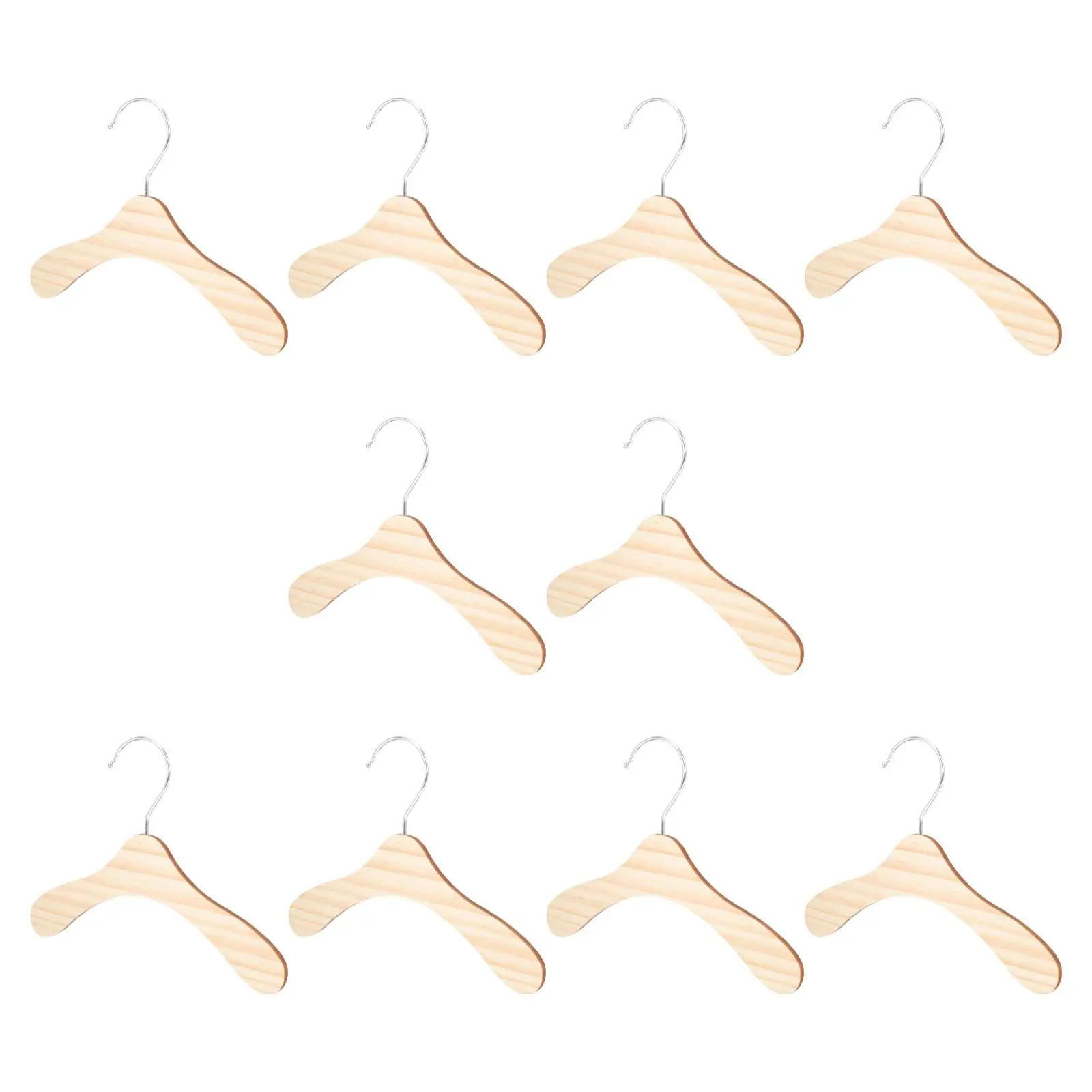 

10 Pcs Wooden Pet Hangers Portable 22CM Clothes Rack for Cats Dogs Household Balcony Yard Use Wooden Hanger