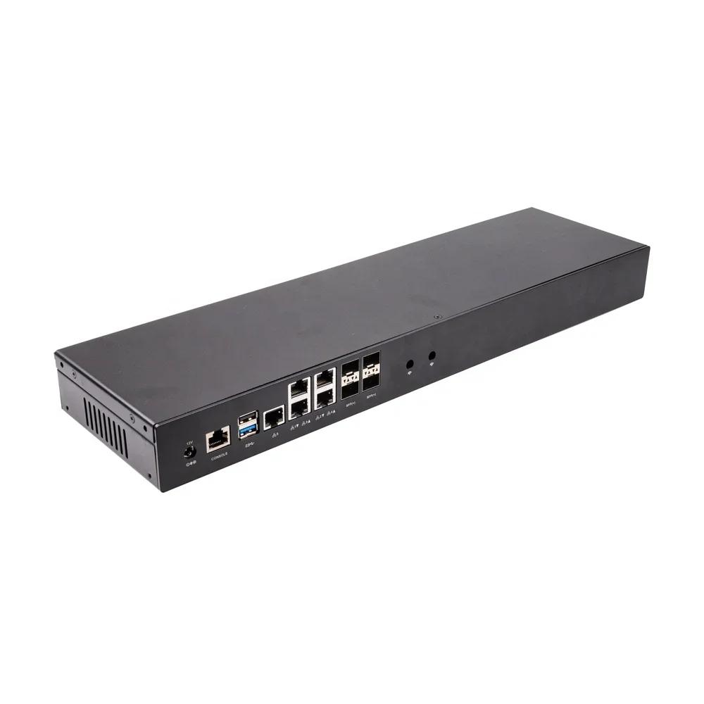 1U Rack Qotom Q20331G9 Mini PC Atom C3758R 5*2.5G Lan 4*10G SFP+ Mini servidor