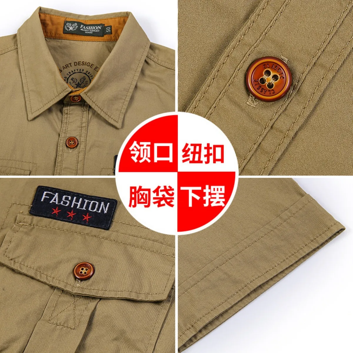 

Men's 2025 Military Style Short Sleeve Shirt 100% Cotton Dual Pocket Lightweight Breathable Summer Casual Utility Top