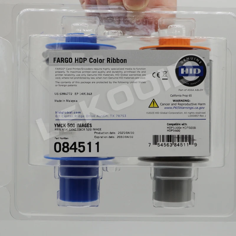 hid fargo hdp5000 original 84511 hdp5000e card printer color ribbon 084511 film 084500