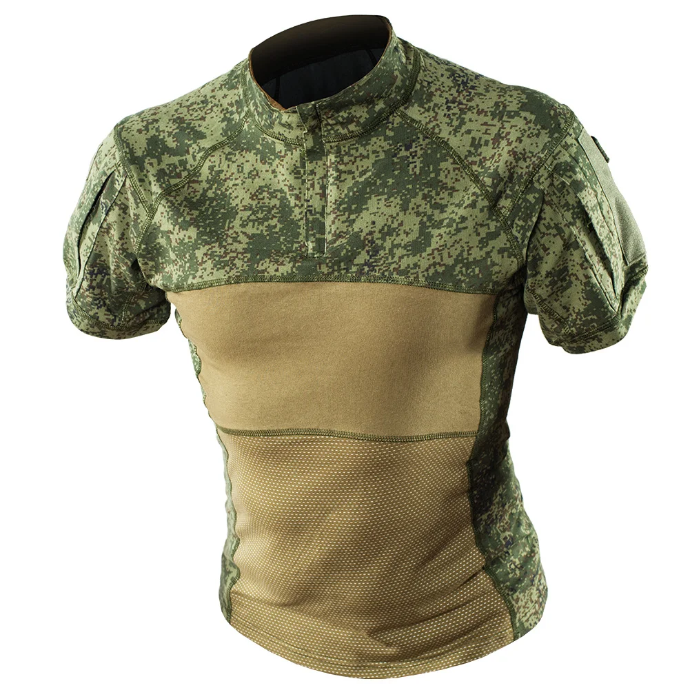 Camouflage Tactical Short T-Shirt Training T Shirts Husband Work Uniform