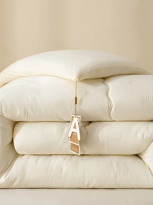 Thickened Light Weight Warmth Soybean Fiber Blanket Four Seasons Universal Student Single Double Bed Comforter Non-pressing Body