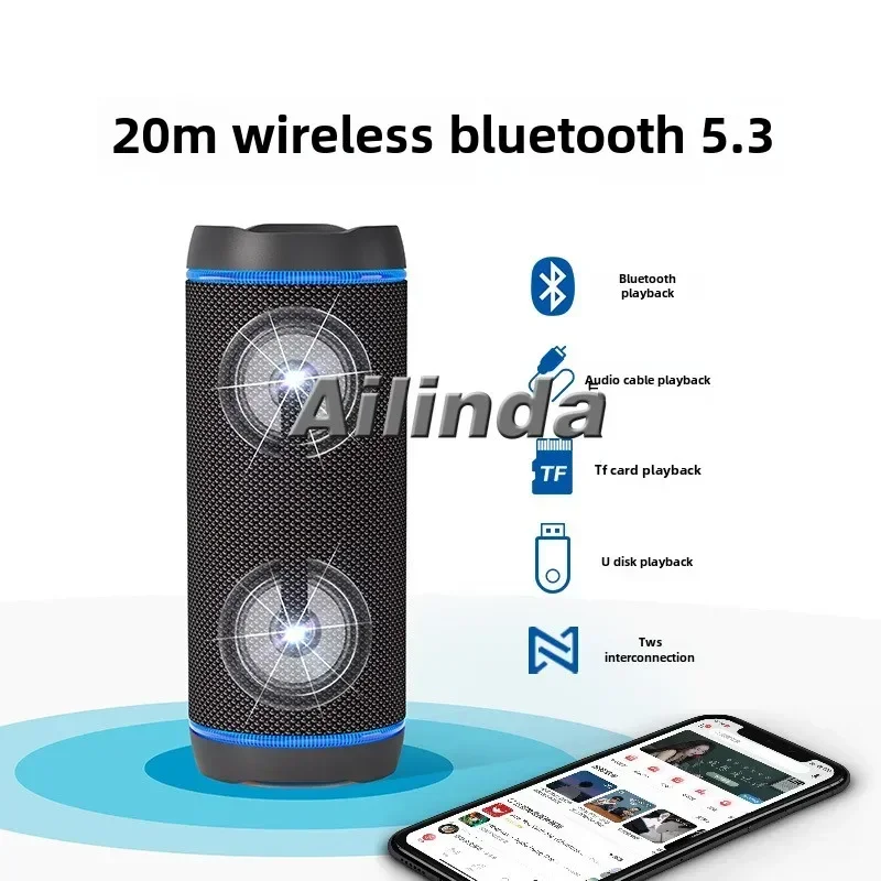 Bluetooth speaker, overweight subwoofer, high-end sound quality, high volume, car waterproof outdoor audio