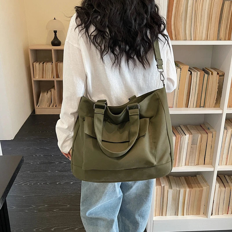 

2026 New Nylon Tote Bag for Women Summer Large Capacity Casual Shoulder Bag Daily Fashion Crossbody Purse