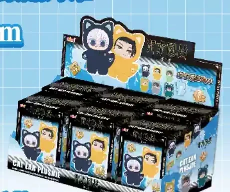 Echte Kawaii Katze Ohr Plushine Serie Mystery Box Vinyl Puppe Plüschtier für Kinderzimmer Dekor Geburtstagsgeschenk