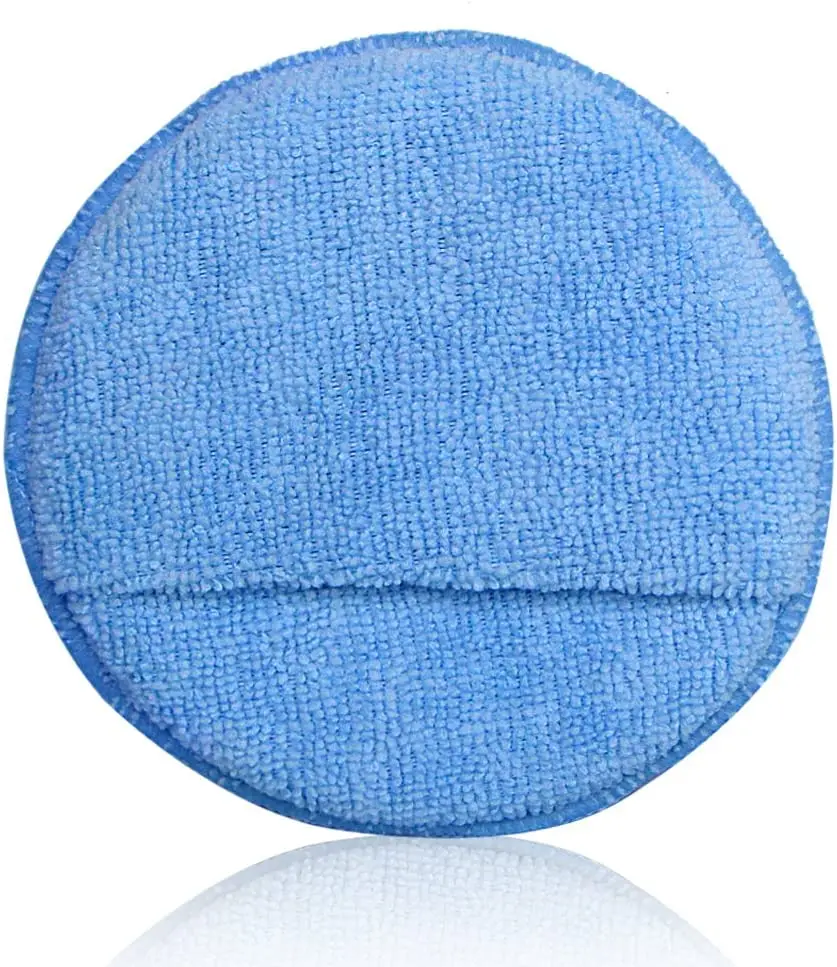 10Pcs 5Inch Microfiber Wax Applicator, Auto Care Ultra-Soft Wax  Pads Foam Sponge with Finger Pocket for Cars Waxing Polishing