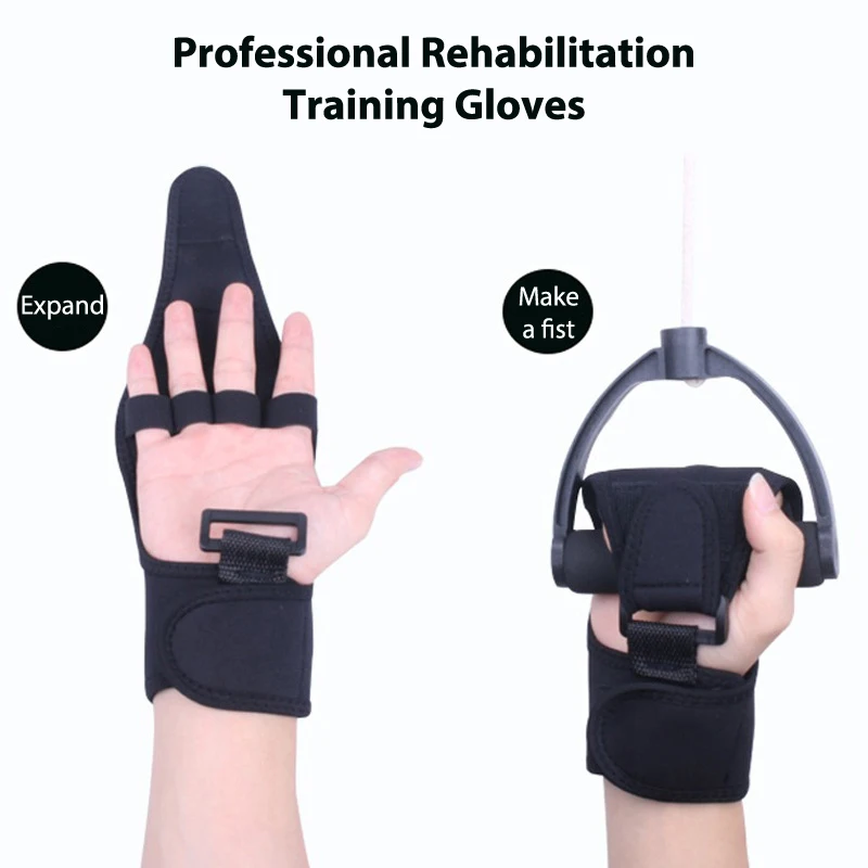 Anti-Spasticity fitness Finger Rehabilitation Auxiliary Gloves Grip Splint Finger Hand Impairment Fixed Hand Glove Hot